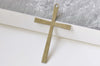 Antique Bronze Flat Cross Charm Pendants 36x60mm Set of 10 A8439