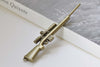 Antique Bronze Large Sniper Gun Rifle Pendants Charms Set of 2 A8450