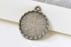 10 pcs Antique Bronze Pendant Tray Bezel Setting 17mm Cabochon A8454
