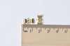 20 pcs of Raw Brass Bow Tie Knot Connectors 7x12mm A8569