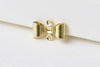 20 pcs of Raw Brass Bow Tie Knot Connectors 7x12mm A8569