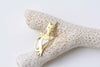 20 pcs Raw Brass Unplated Feline Cat Charms 10x30mm A8571