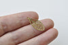 30 pcs Raw Brass Leaf Charms Stamping Embellishments 9x23mm A8579
