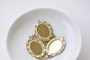10 pcs Raw Brass Oval Pendant Tray Base Settings A8580