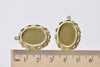 10 pcs Raw Brass Oval Pendant Tray Base Settings A8580
