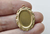 10 pcs Raw Brass Oval Pendant Tray Base Settings A8580
