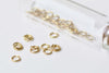 100 pcs Anti Tarnish 24K Gold Plated Brass Jump Rings 6mm 19G A8593