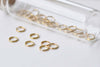 100 pcs Anti Tarnish 24K Gold Plated Brass Split Rings 6mm 25G A8594