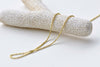 16ft (5m) Gold Plated Faceted Bead Ball Necklace Chain 1.2mm A8600