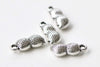 20 pcs of Antique Silver 3D Peanuts Charms 6.5x18mm A8605