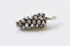 Antique Silver 3D Large Pinecones Charm Pendants Set of 4 A8425
