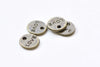 50 pcs Antique Bronze Small Love Round Tag Circle Charms 9mm A8462