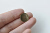 50 pcs Curved Potato Chip Antique Bronze Round Spacer Disc Beads A8620