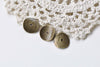 50 pcs Curved Potato Chip Antique Bronze Round Spacer Disc Beads A8620