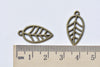 30 pcs Antique Bronze Small Filigree Leaf Charms 12x23mm A8471