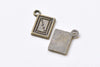 50 pcs Antique Bronze Diary Flat Charms 9x12mm A8473
