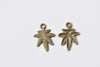 Antique Bronze Tropical Pot Leaf Charms Set of 20 A8475