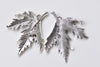 Large Maple Leaf Pendants Antique Silver Charms Set of 10 A8635