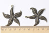 10 pcs Antique Bronze Large Starfish Charms Pendants A8643