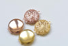 Rose Gold Photo Locket Filigree Pink Memory Pendants Set of 5 A8480