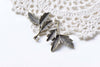 10 pcs Antique Bronze Three Leaf Branch Charms 27x35mm A8653
