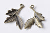 10 pcs Antique Bronze Three Leaf Branch Charms 27x35mm A8653