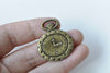10 pcs Antique Bronze Watch Clock Charms 27x32mm A8654