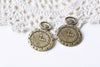 10 pcs Antique Bronze Watch Clock Charms 27x32mm A8654