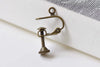 10 pcs Antique Bronze Screw In Leverback Earring Clips 12mm A8512