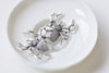 6 pcs Antique Silver Large Spider Pendants Charms 30x34mm A8514