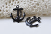 10 pcs Black Anchor Charms Nautical Pendants 27x31mm A8518