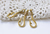 10 pcs Antique Gold Fish Hook Charms Large Hole Hook Pendants A8521
