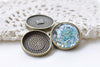 10 pcs Antique Bronze Pendant Tray Setting 25mm Cabochon A8537