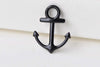 20 pcs Black Anchor Charms Small Nautical Pendants 15x18mm A8541