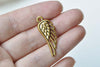 20 pcs Antique Gold Filigree Feather Wing Charms Pendants A8545