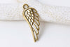 20 pcs Antique Gold Filigree Feather Wing Charms Pendants A8545