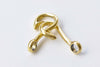 10 pcs Antique Gold Large Hole Blank Fish Hook Charms A8549
