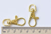 6 pcs Shiny Gold Lobster Swivel Clasps 14x38mm A8551