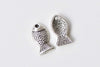 20 pcs Antique Silver Tiny Fish Charms 7x13mm A8673