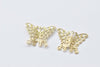 10 pcs Raw Brass Swirl Butterfly Charms Embellishments A8554