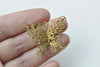 10 pcs Raw Brass Swirl Butterfly Charms Embellishments A8554