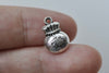 10 pcs Antique Silver Fortune Money Bag Purse Charms A8687