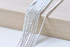 16ft (5m) Silver Faceted Bead Ball Necklace Chain 1.2mm A8592