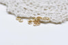 100 pcs Anti Tarnish 24K Gold Plated Brass Split Rings 6mm 25G A8594