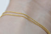 16ft (5m) Gold Plated Brass Bead Ball Chain 1mm A8595