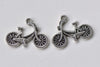 20 pcs Antique Silver Bicycle Bike Charms 18x26mm A8689