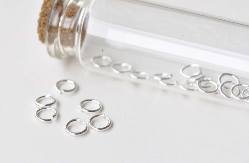 200 pcs Silver Plated Brass Jump Rings 6mm 19gauge A8597
