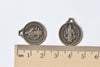 20 pcs Antique Bronze Round Religious Jesus Round Charms A8612