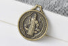 20 pcs Antique Bronze Round Religious Jesus Round Charms A8612