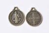 20 pcs Antique Bronze Round Religious Jesus Round Charms A8612